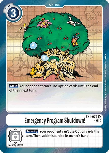 Emergency Program Shutdown! (1072) [EX01] - Digimon Card Game Single