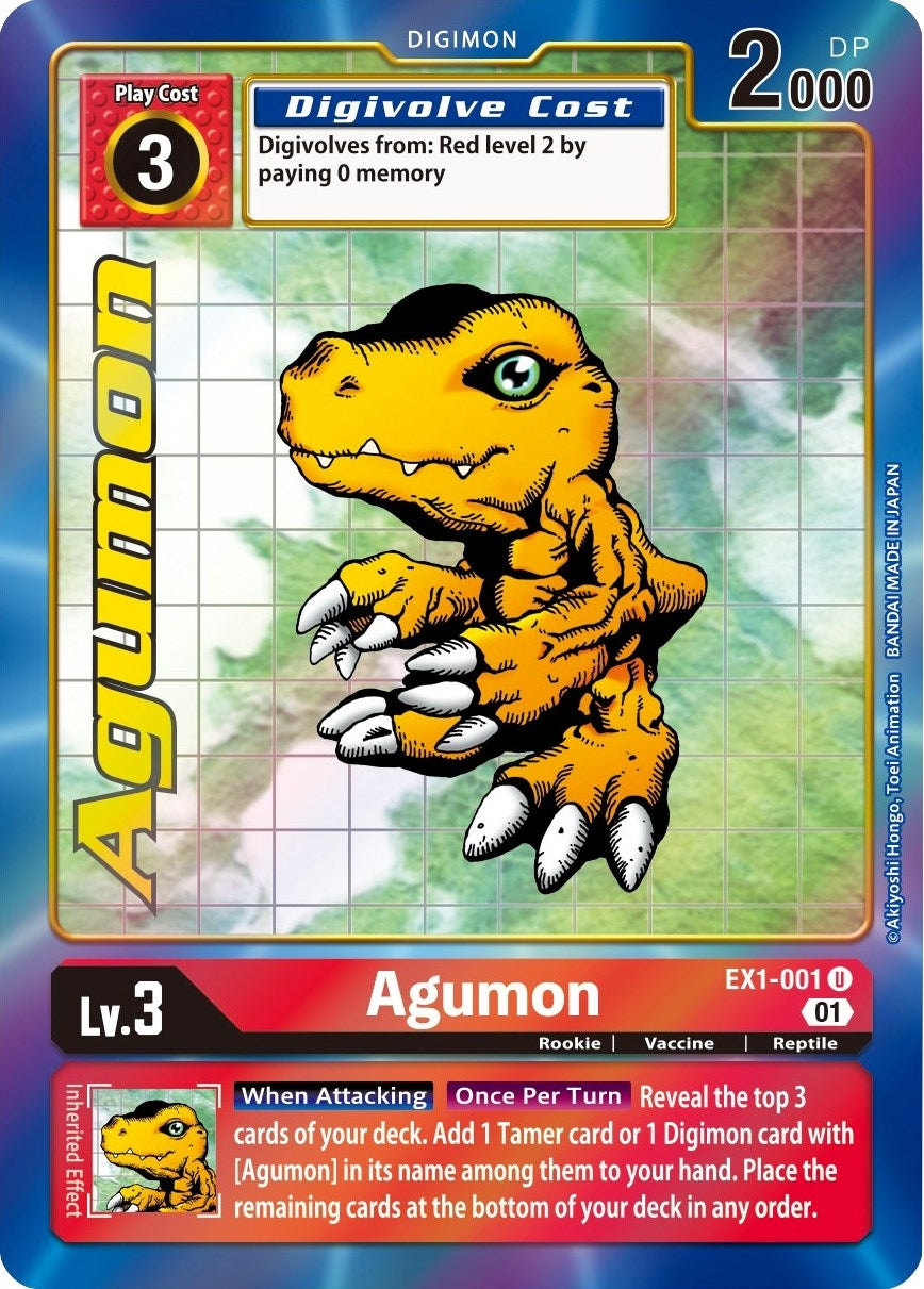 Agumon (Alternate Art) (1001) [EX01] - Digimon Card Game Single