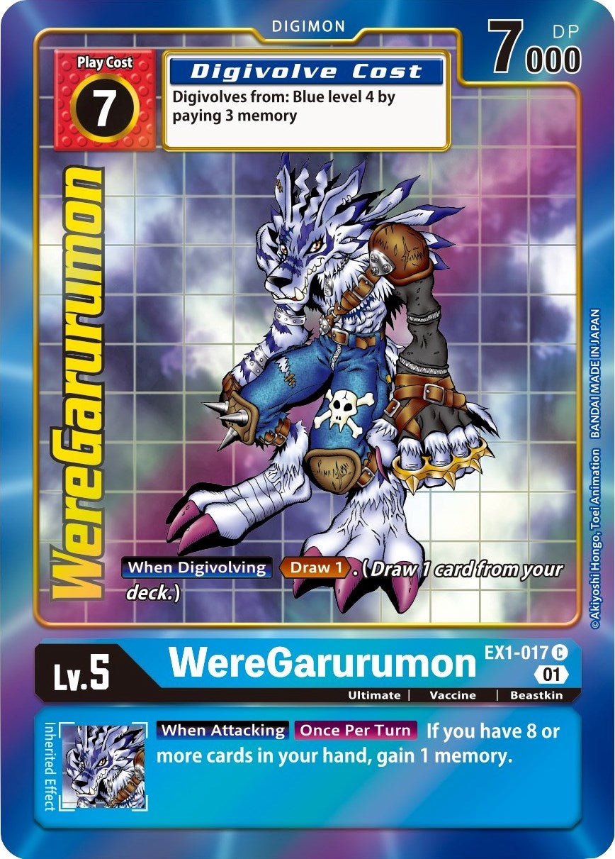 WereGarurumon (Alternate Art) (1017) [EX01] - Digimon Card Game Single