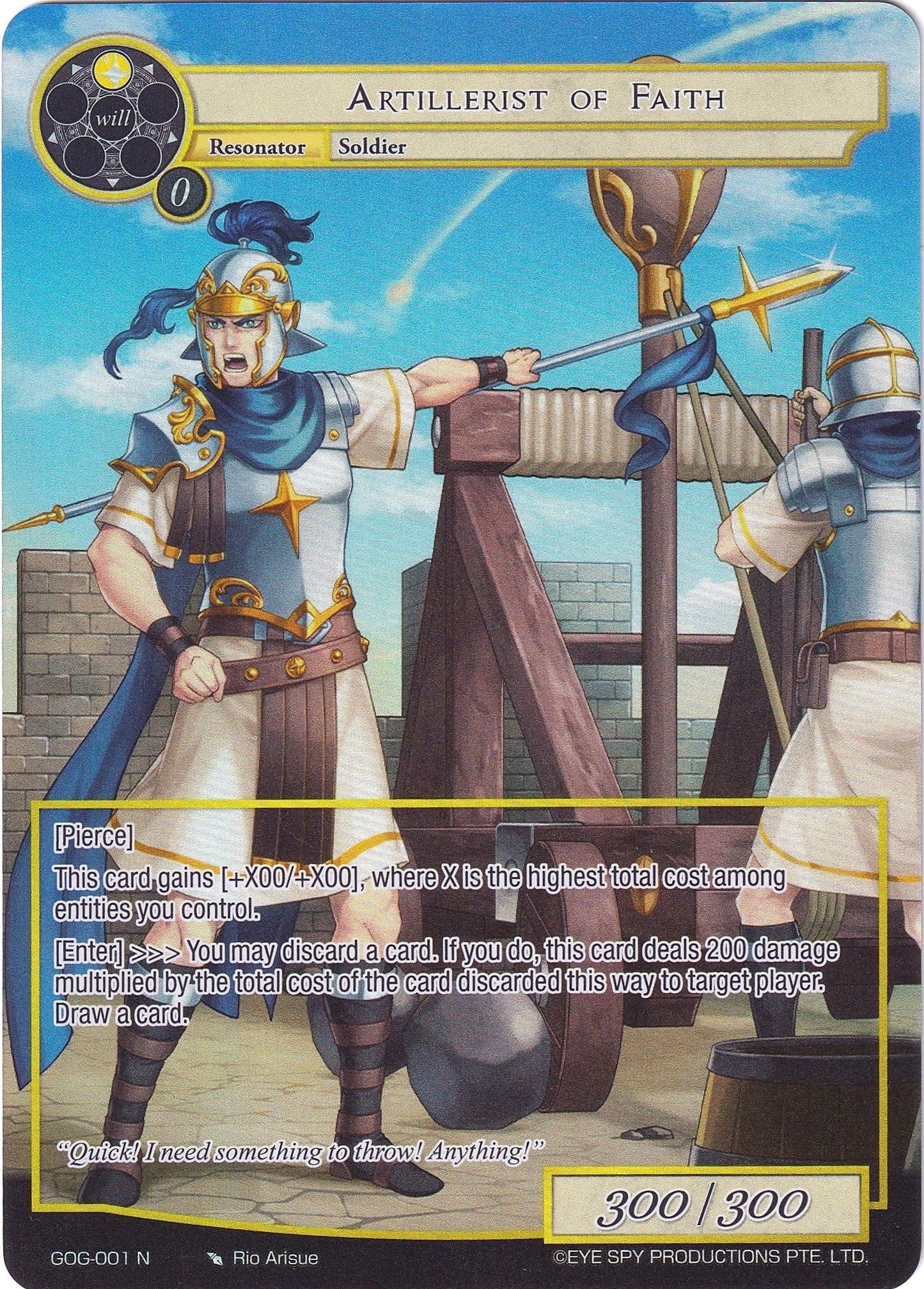 Artillerist of Faith (Full Art) (1) [GOG] - Force of Will Single