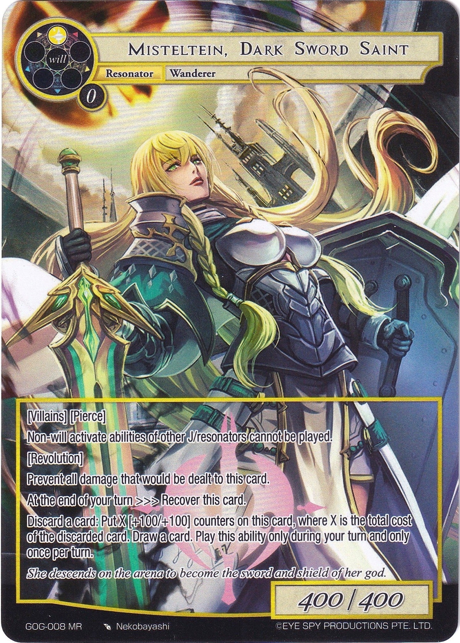 Misteltein Dark Sword Saint (Full Art) (8) [GOG] - Force of Will Single