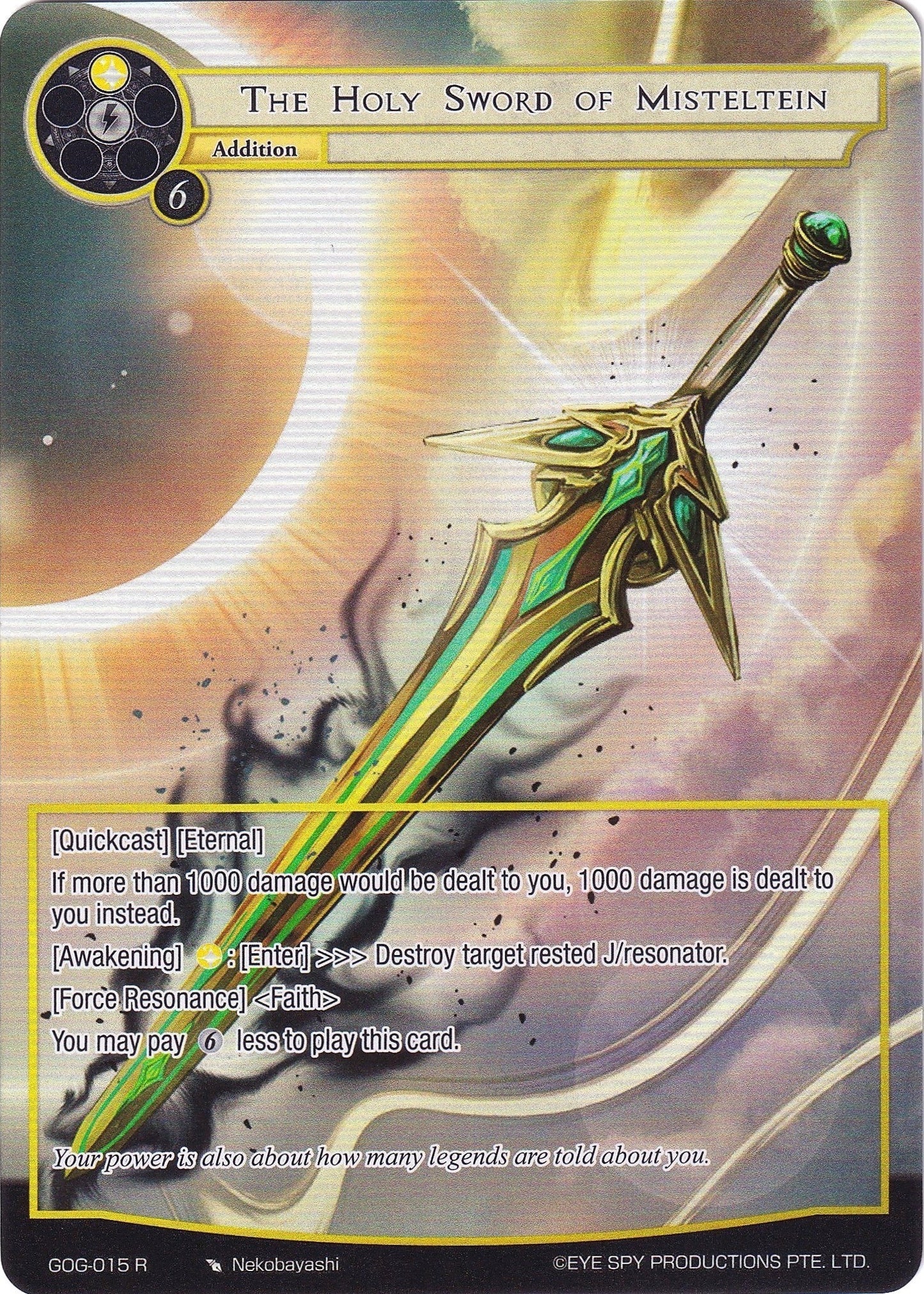 The Holy Sword of Misteltein (Full Art) (15) [GOG] - Force of Will Single