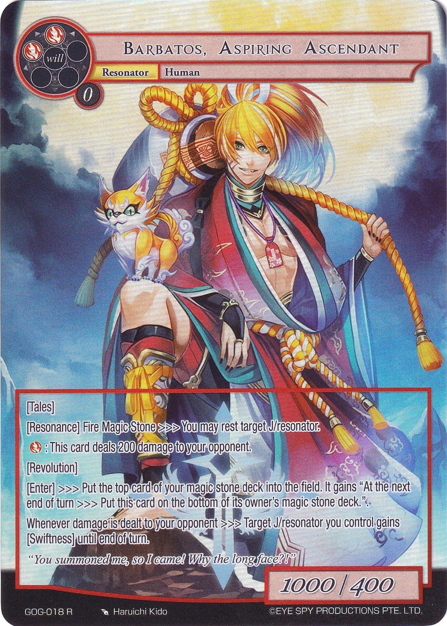 Barbatos Aspiring Ascendant (Full Art) (18) [GOG] - Force of Will Single