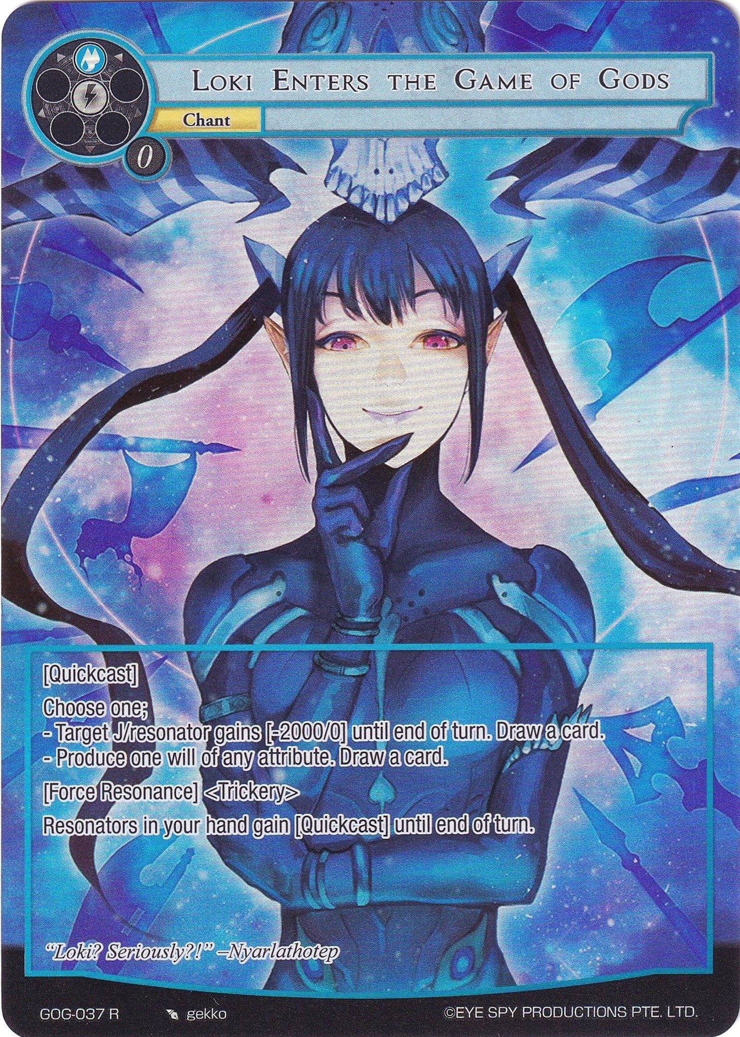 Loki Enters the Game of Gods (Full Art) (37) [GOG] - Force of Will Single