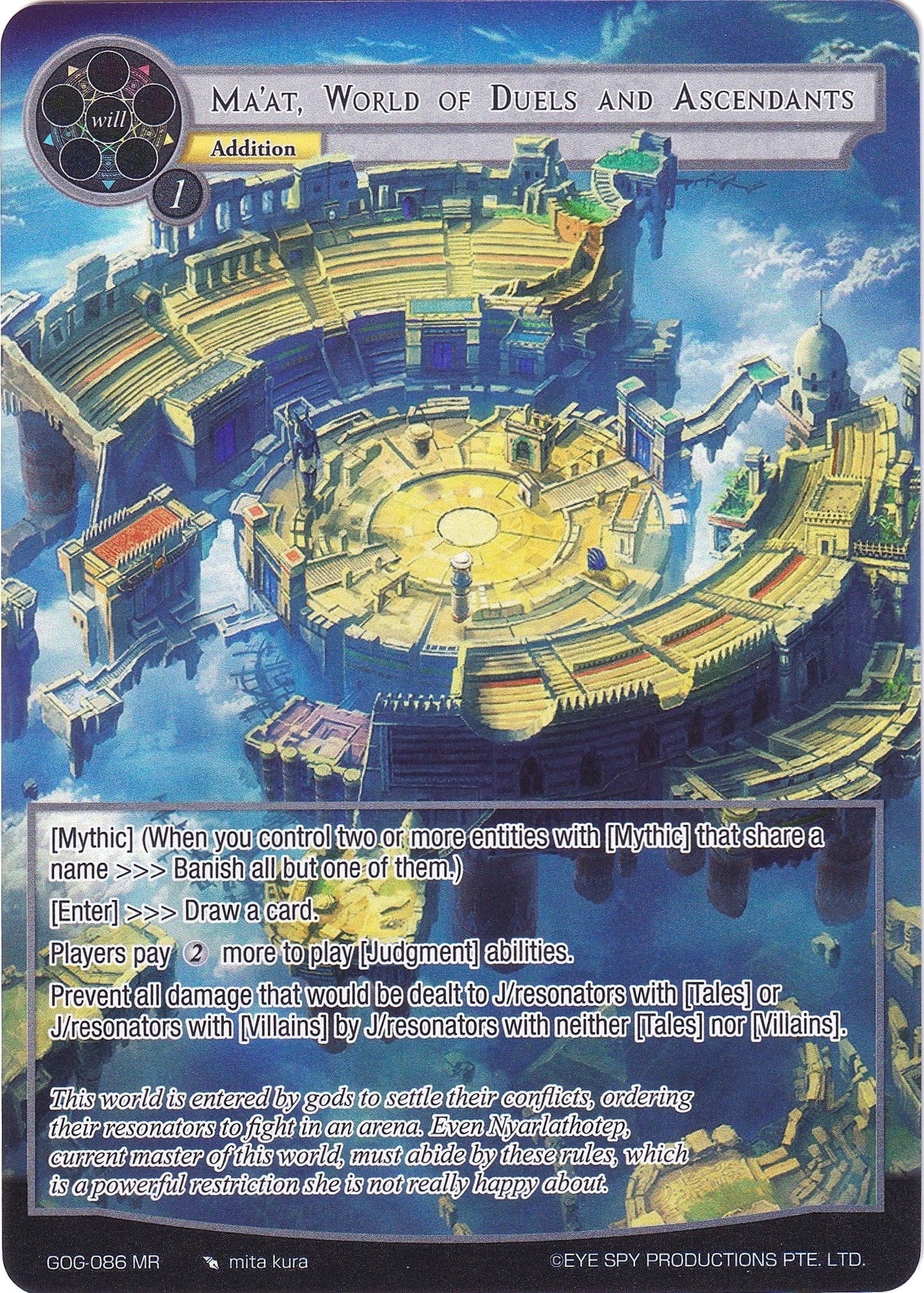 Ma’at World of Duels and Ascendants (Full Art) (86) [GOG] - Force of Will Single
