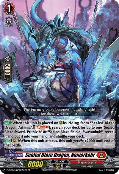 Sealed Blaze Dragon Namorkahr (6003) [D-SD06] - Cardfight Vanguard Single
