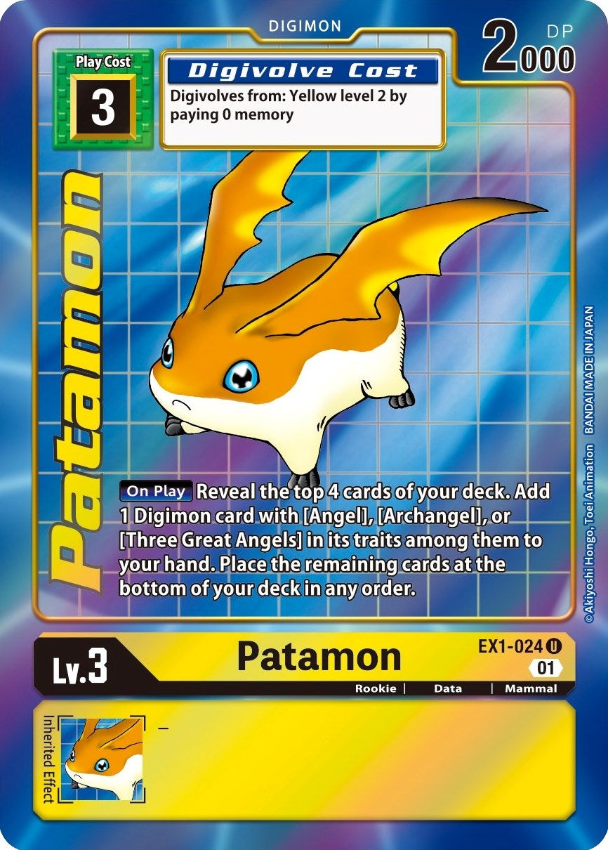 Patamon (Alternate Art) (1024) [EX01] - Digimon Card Game Single