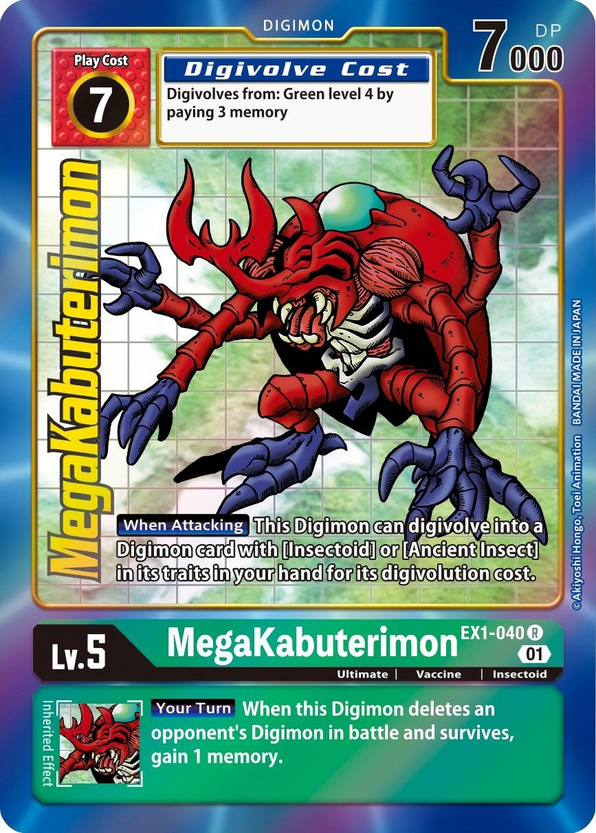 MegaKabuterimon (Alternate Art) (1040) [EX01] - Digimon Card Game Single