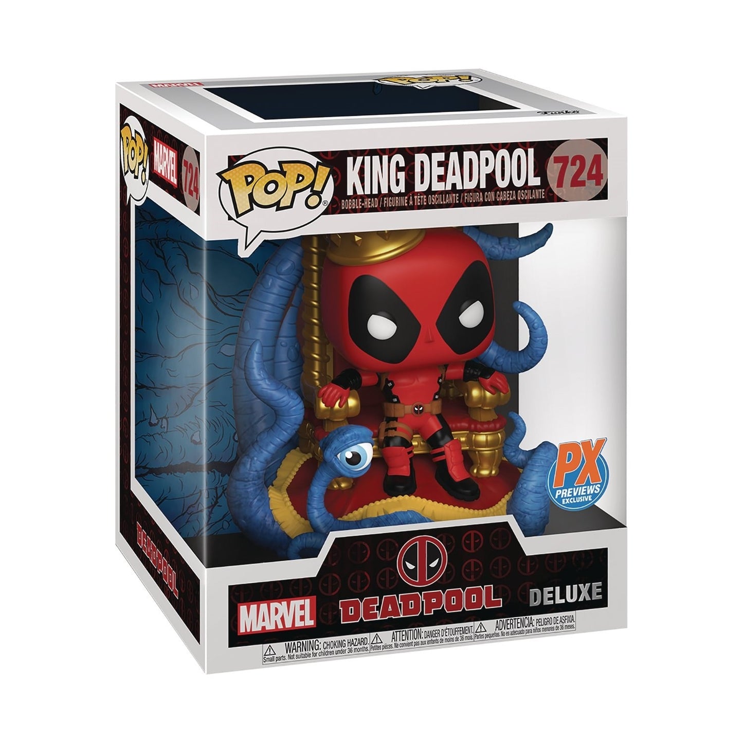 King Deadpool (Bobble-Head) (PX Previews Exclusive) (724) [POP!] - Funko Sealed