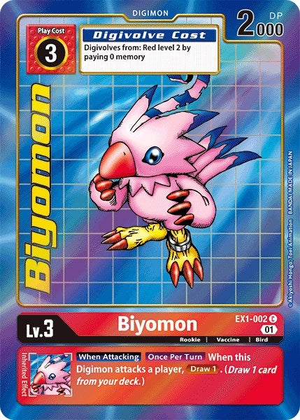 Biyomon (Alternate Art) (1002) [EX01] - Digimon Card Game Single