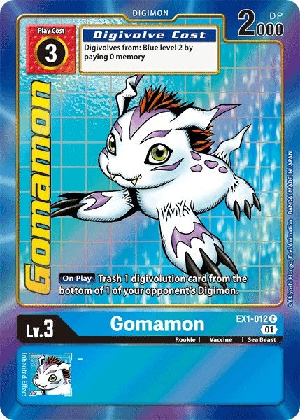 Gomamon (Alternate Art) (1012) [EX01] - Digimon Card Game Single