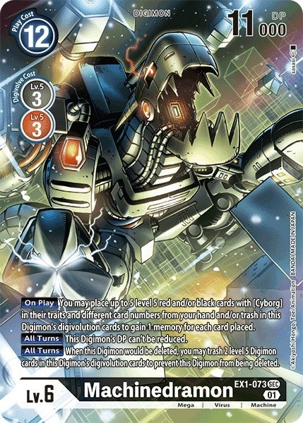 Machinedramon (Alternate Art) (1073) [EX01] - Digimon Card Game Single
