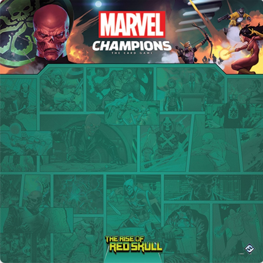 Red Skull 1-4 Player Game Mat - Playmats Sealed
