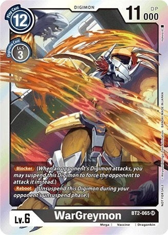 WarGreymon - BT2-065 (Classic Collection) (2065) [BT01-03] - Digimon Card Game Single
