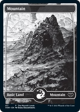 Mountain (Moonlit Land) (Foil Etched) (411) [WPN] - MTG Single