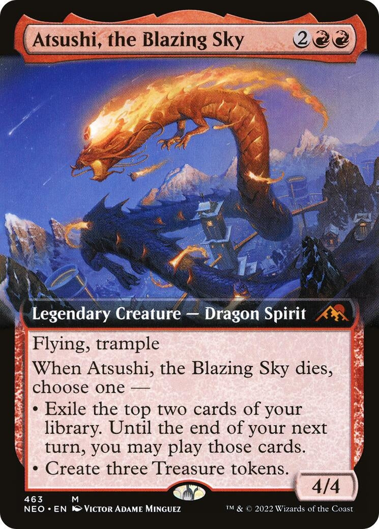 Atsushi the Blazing Sky (Extended Art) (463) [NEO] - MTG Single