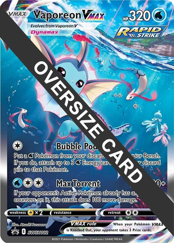 Image for Vaporeon VMAX - SWSH182 (SWSH182) (Jumbo Cards) - Pokemon