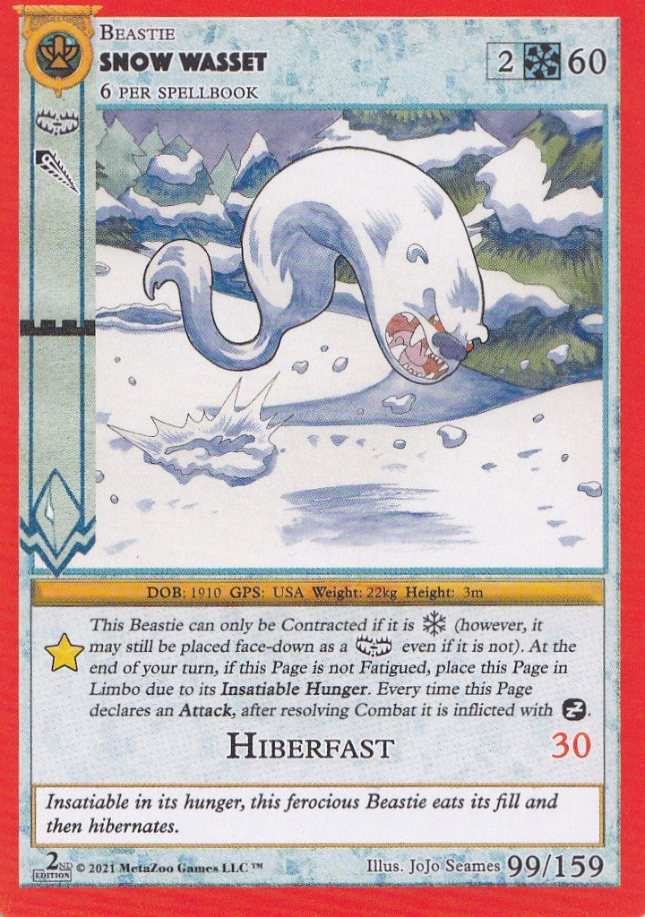 Snow Wasset (99) (CN2E) - MetaZoo Single