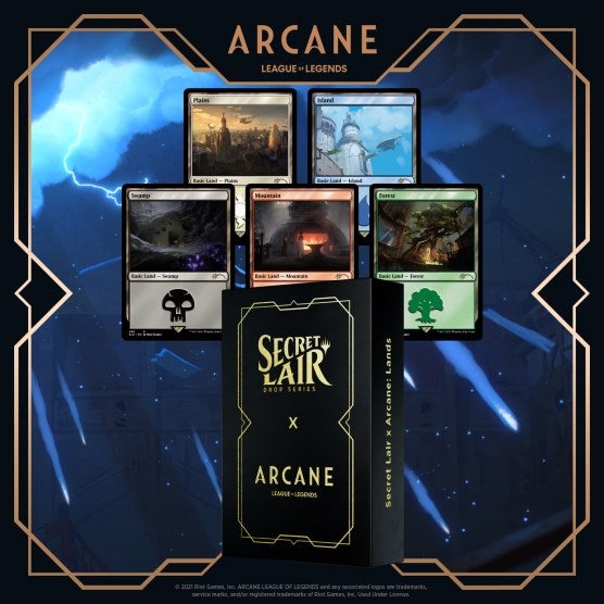 Secret Lair Drop: Secret Lair x Arcane: Lands - Non-Foil Edition [SLD] - MTG Sealed