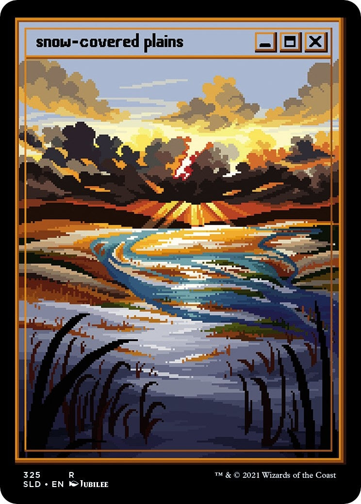 Snow-Covered Plains (PixelSnowLands.jpg) (325) [SLD] - MTG Single