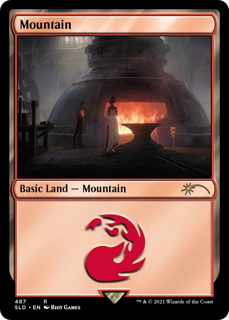 Mountain (Secret Lair x Arcane: Lands) (487) [SLD] - MTG Single