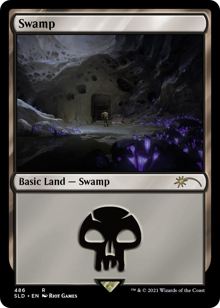 Swamp (Secret Lair x Arcane: Lands) (486) [SLD] - MTG Single