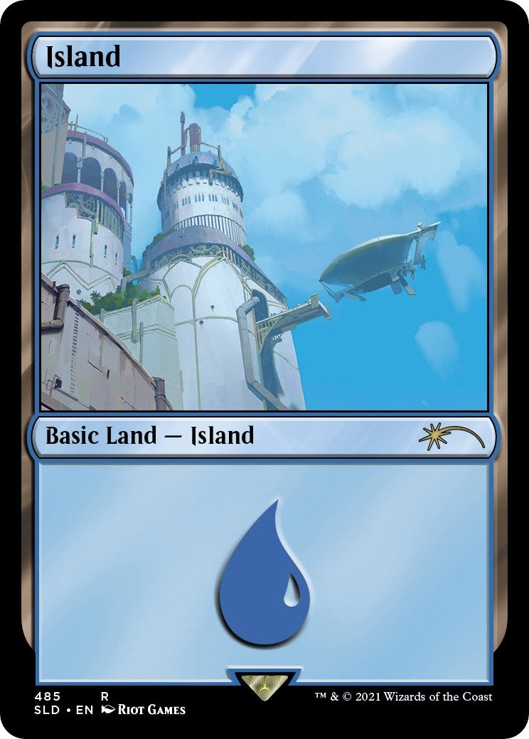 Island (Secret Lair x Arcane: Lands) (485) [SLD] - MTG Single