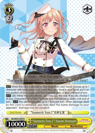 ’Summerly Tone’ Nanami Hiromachi (3404) [BD/WE34] - Weiss Schwarz Single