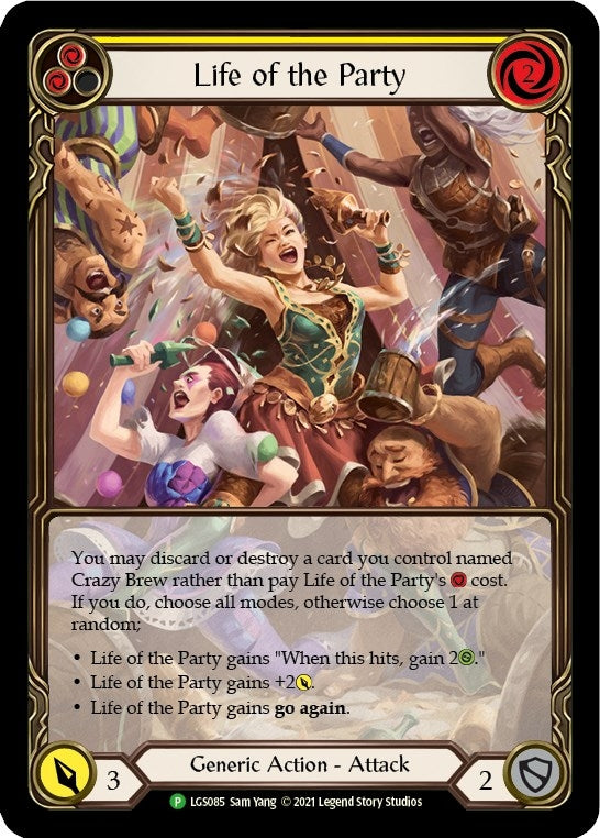Life of the Party (Yellow) (85) [PR] - Flesh and Blood TCG Single