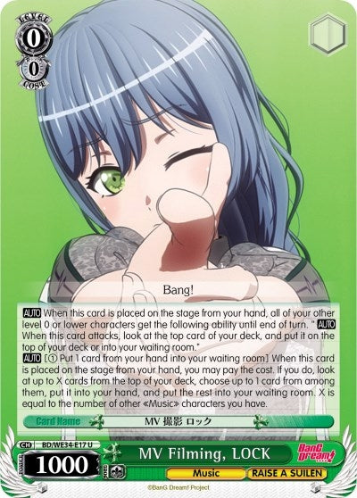 MV Filming LOCK (3417) [BD/WE34] - Weiss Schwarz Single