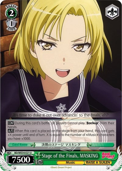 Stage of the Finals MASKING (3421) [BD/WE34] - Weiss Schwarz Single