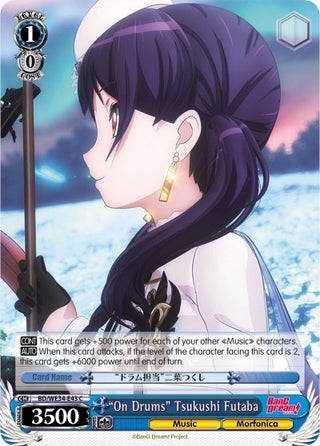 ’On Drums’ Tsukushi Futaba (3443) [BD/WE34] - Weiss Schwarz Single