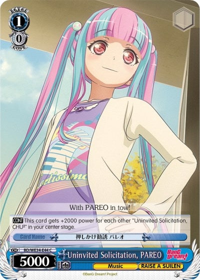 Uninvited Solicitation PAREO (3444) [BD/WE34] - Weiss Schwarz Single