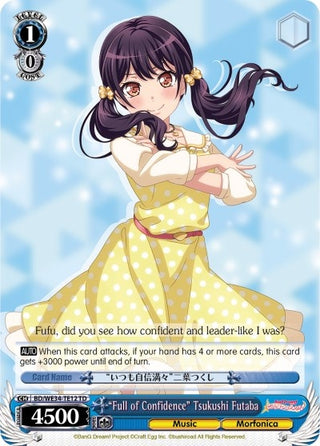 ’Full of Confidence’ Tsukushi Futaba (3412) [BD/WE34] - Weiss Schwarz Single