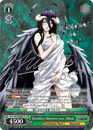 Boundless Obsessive Love Albedo (SP) (Silver Signature) (62028) [OVL/S62] - Weiss Schwarz Single