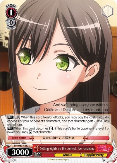 Setting Sights on the Contest Tae Hanazono (3517) [BD/WE35] - Weiss Schwarz Single