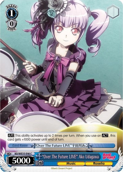 ’Over The Future LIVE’ Ako Udagawa (Parallel Foil) (3546) [BD/WE35] - Weiss Schwarz Single