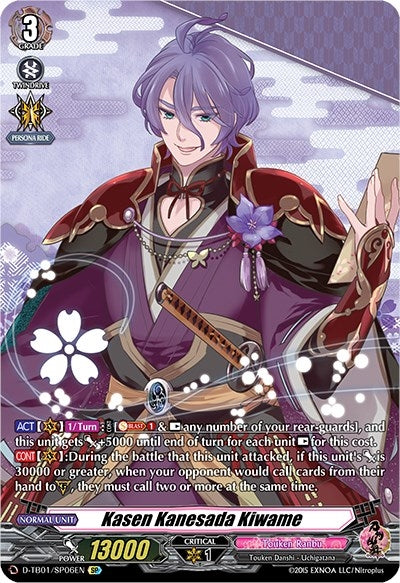 Kasen Kanesada Kiwame (SP) (106) [D-TB01] - Cardfight Vanguard Single