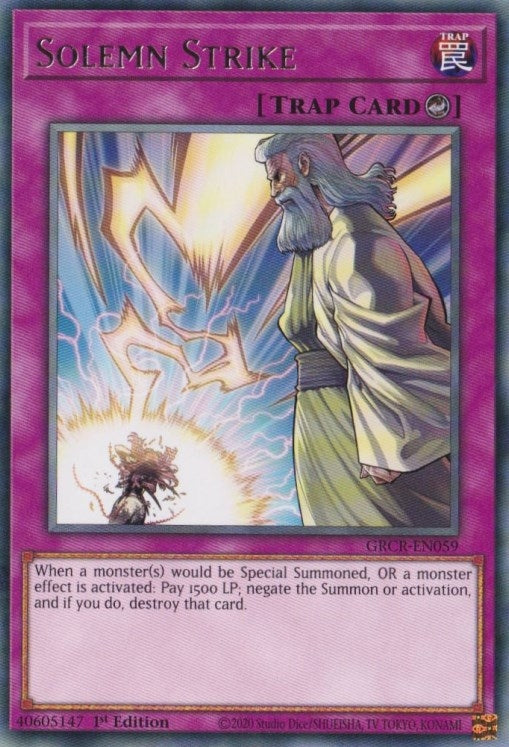 Solemn Strike (59) (GRCR) - YuGiOh Single