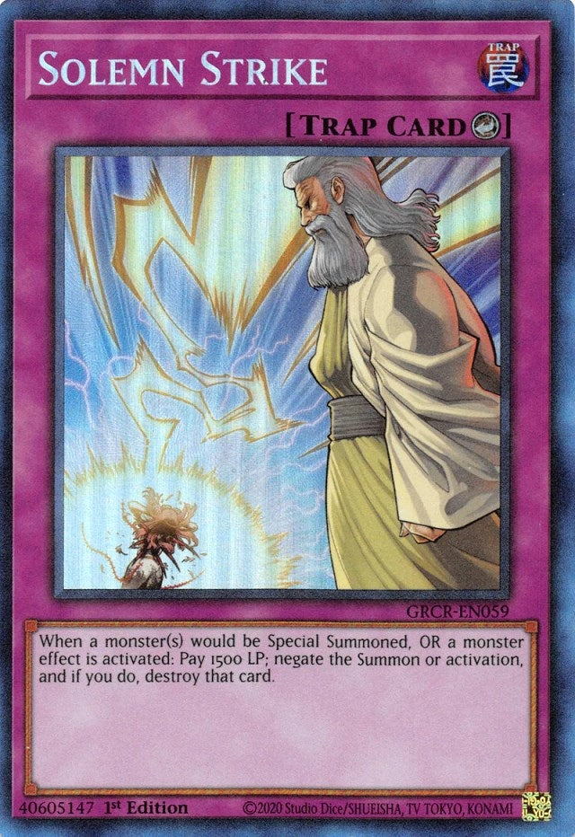 Solemn Strike (CR) (59) (GRCR) - YuGiOh Single