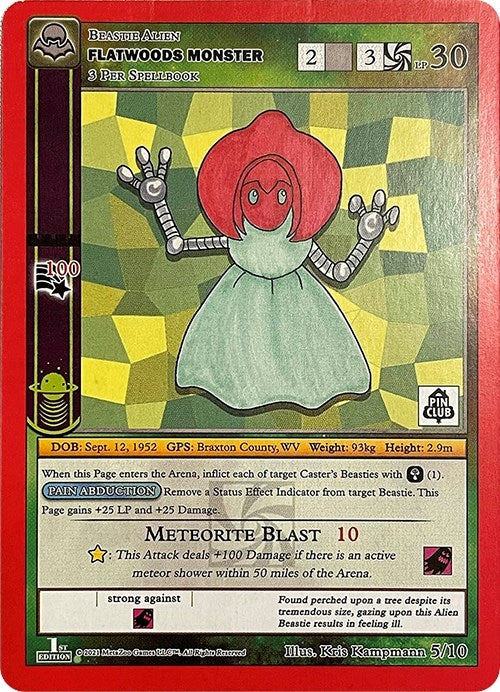 Flatwoods Monster (Pin Club Cryptid Nation Mystery Collection) (5) (MISC) - MetaZoo Single