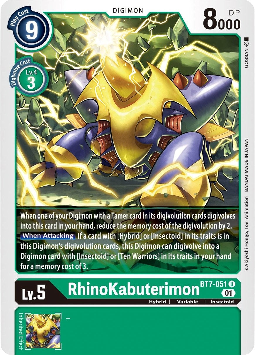 Rhinokabuterimon (7051) [BT07] - Digimon Card Game Single