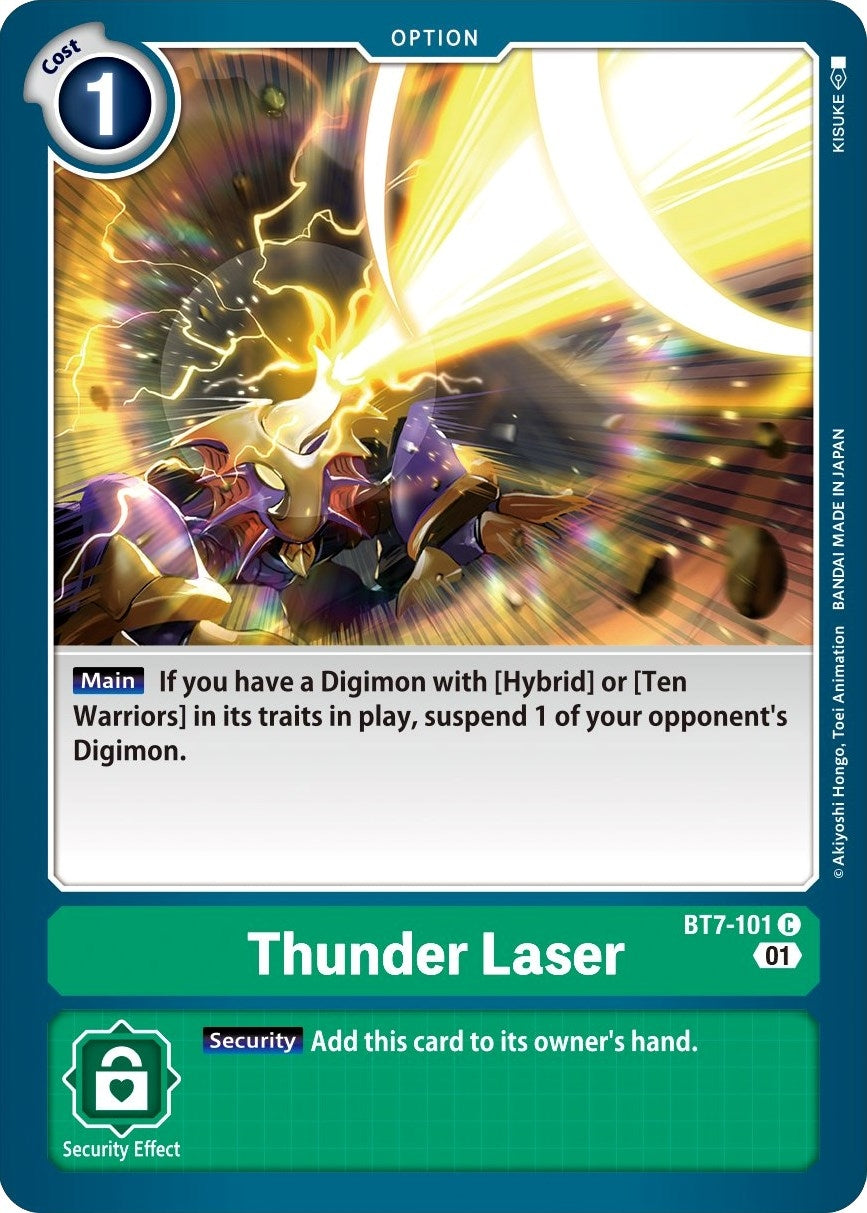 Thunder Laser (7101) [BT07] - Digimon Card Game Single