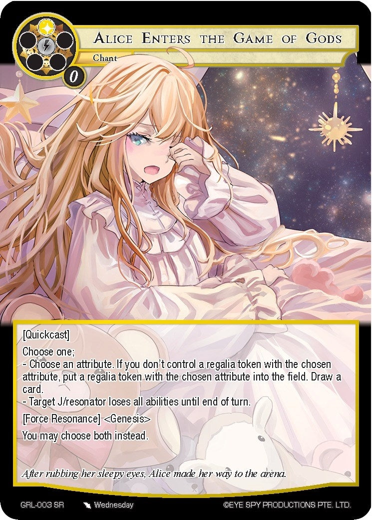 Alice Enters the Game of Gods (3) [GGR] - Force of Will Single
