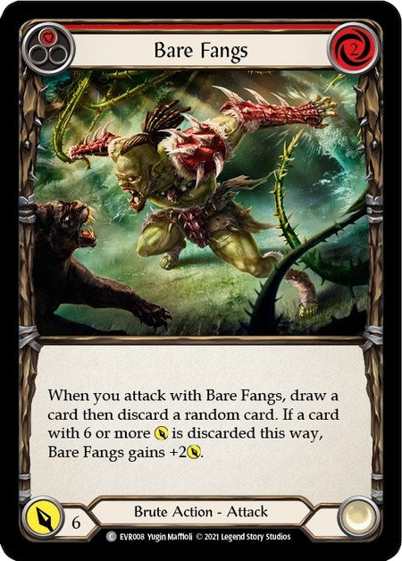 Bare Fangs (Red) (8) [EVR] - Flesh and Blood TCG Single