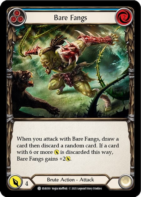 Bare Fangs (Blue) (10) [EVR] - Flesh and Blood TCG Single