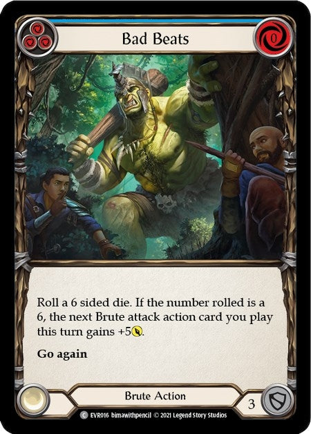 Bad Beats (Blue) (16) [EVR] - Flesh and Blood TCG Single