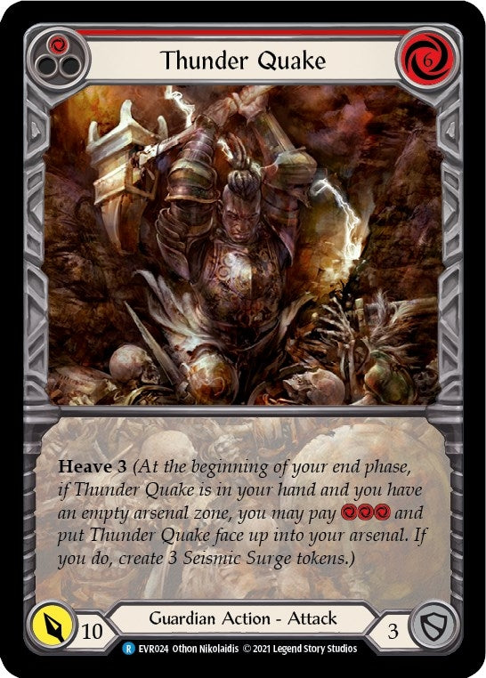 Image for Thunder Quake (Red) (Extended Art) (EVR024) - Flesh and Blood TCG