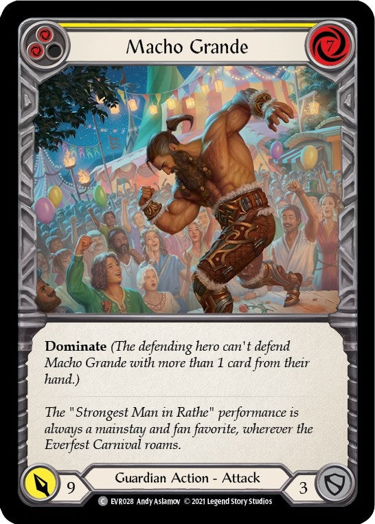 Image for Macho Grande (Yellow) (EVR028) - Flesh and Blood TCG
