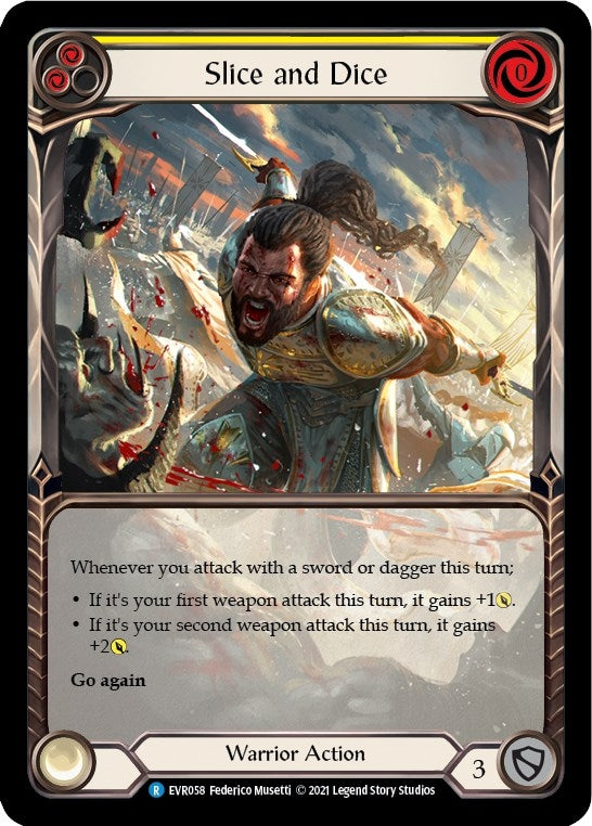Slice and Dice (Yellow) (Extended Art) (58) [EVR] - Flesh and Blood TCG Single